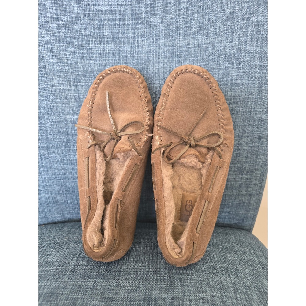 UGG‎ Ansley Chestnut Suede Moccasin Slippers Women Brown 3312